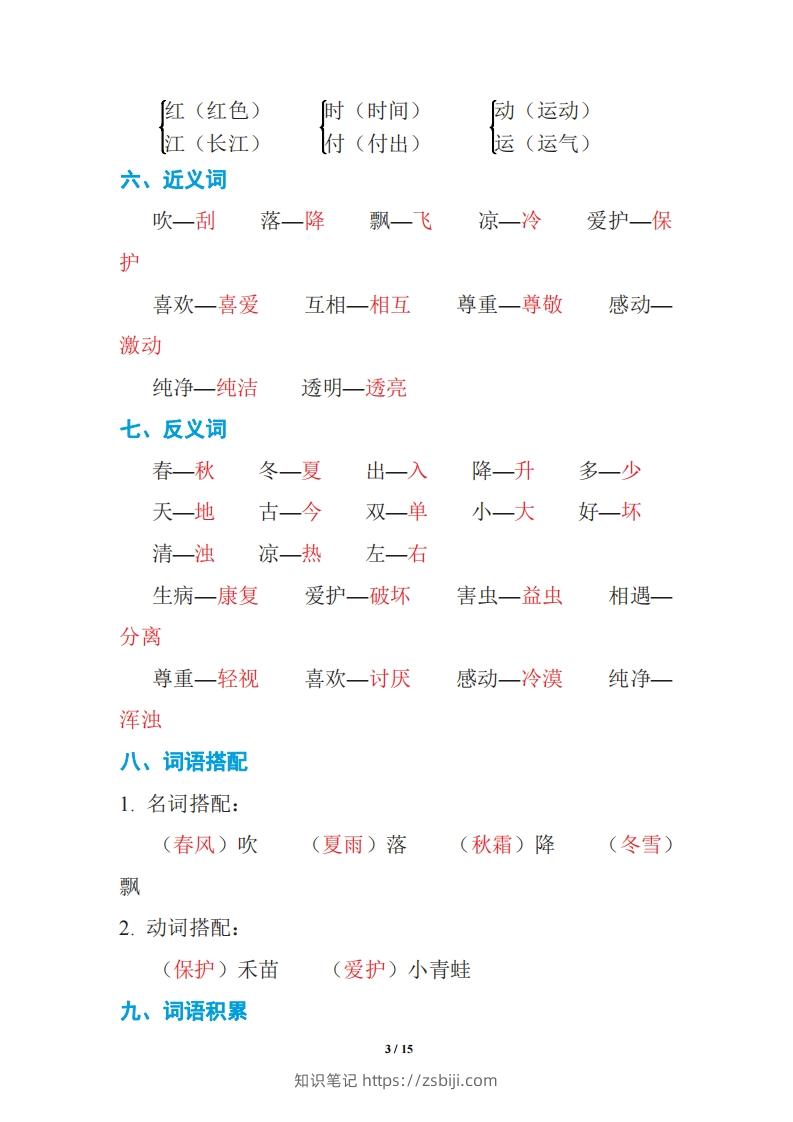图片[3]-语文一年级下册期中复习知识要点-知识笔记