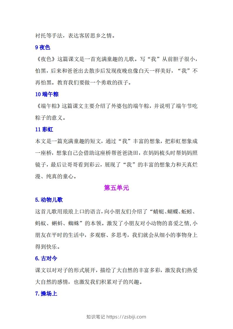 图片[3]-一年级语文下册课文内容中心思想专题归纳汇总-知识笔记