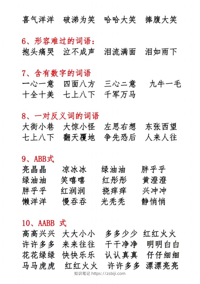 图片[2]-1.10【必背词语积累汇总】一下语文-知识笔记