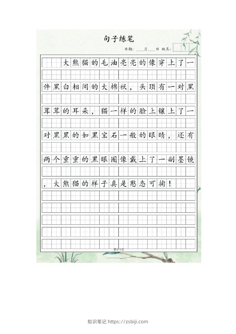 3.31句子练笔二年级语文下册-知识笔记