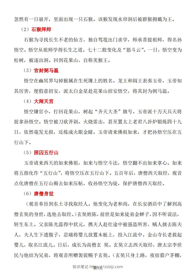图片[3]-四大名著知识点汇总之《西游记》-知识笔记