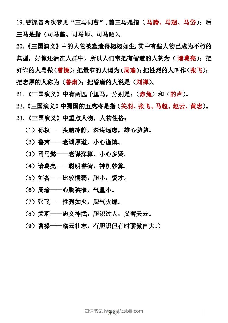 图片[3]-四大名著知识点汇总之《三国演义》-知识笔记
