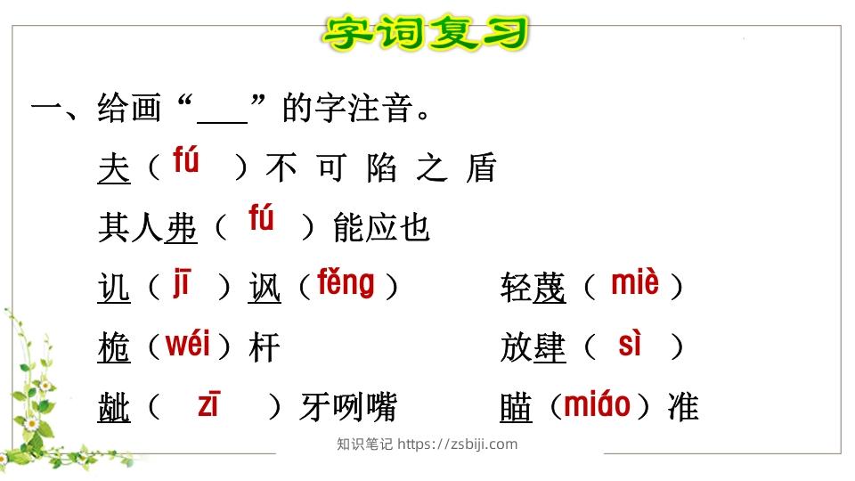 图片[2]-五年级语文下册第6单元知识点课件（部编版）-知识笔记