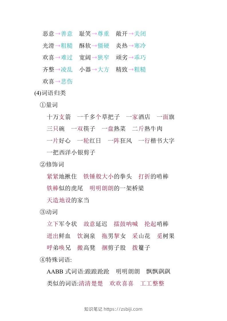 图片[3]-五年级语文下册02.第二单元知识小结（部编版）-知识笔记