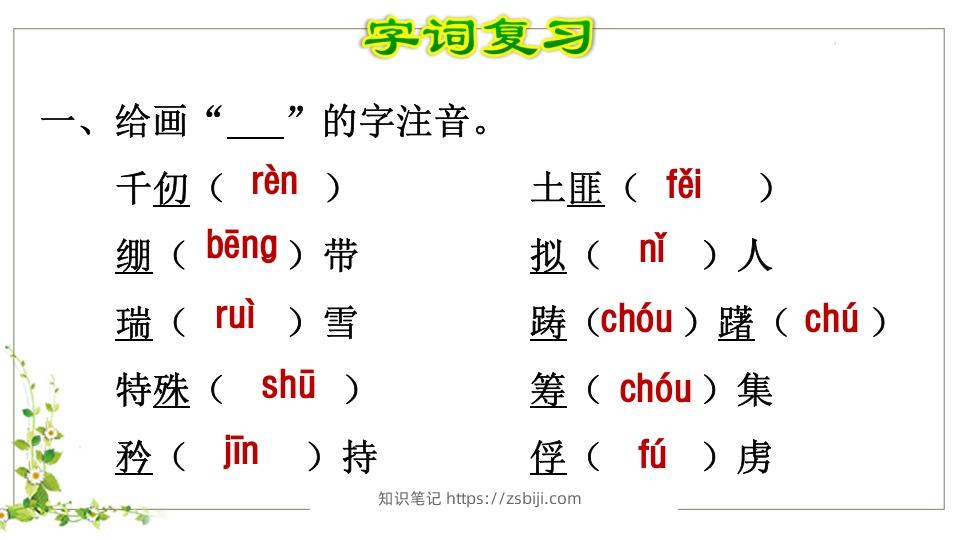 图片[2]-五年级语文下册第4单元知识点课件（部编版）-知识笔记