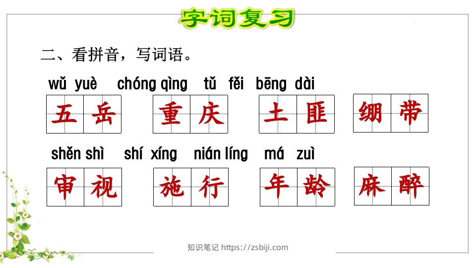 图片[3]-五年级语文下册第4单元知识点课件（部编版）-知识笔记