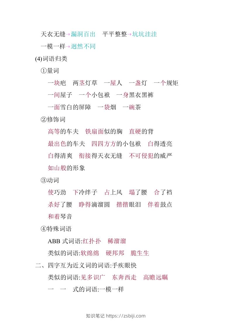 图片[3]-五年级语文下册04.第五单元知识小结（部编版）-知识笔记