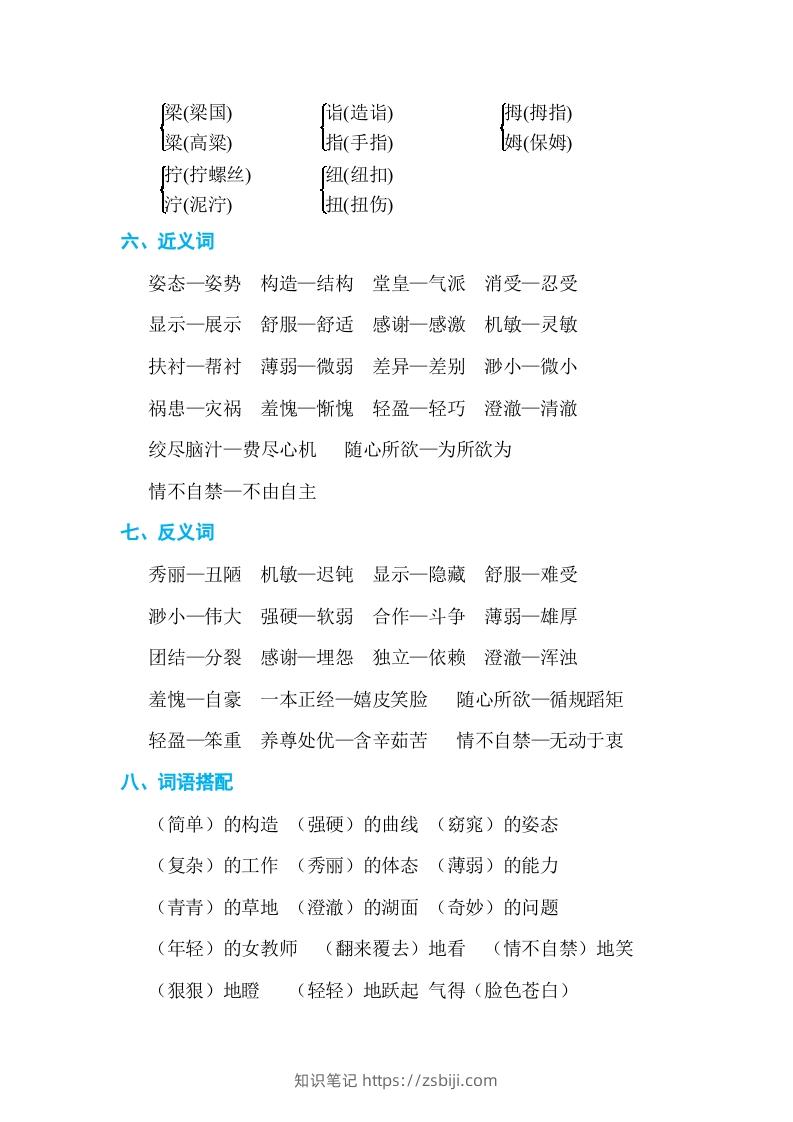 图片[2]-五年级语文下册第八单元单元知识小结（部编版）-知识笔记