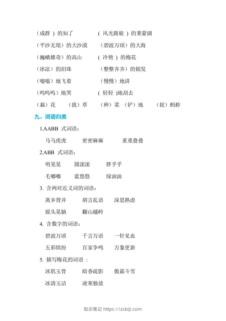 图片[3]-五年级语文下册第一单元单元知识小结（部编版）-知识笔记
