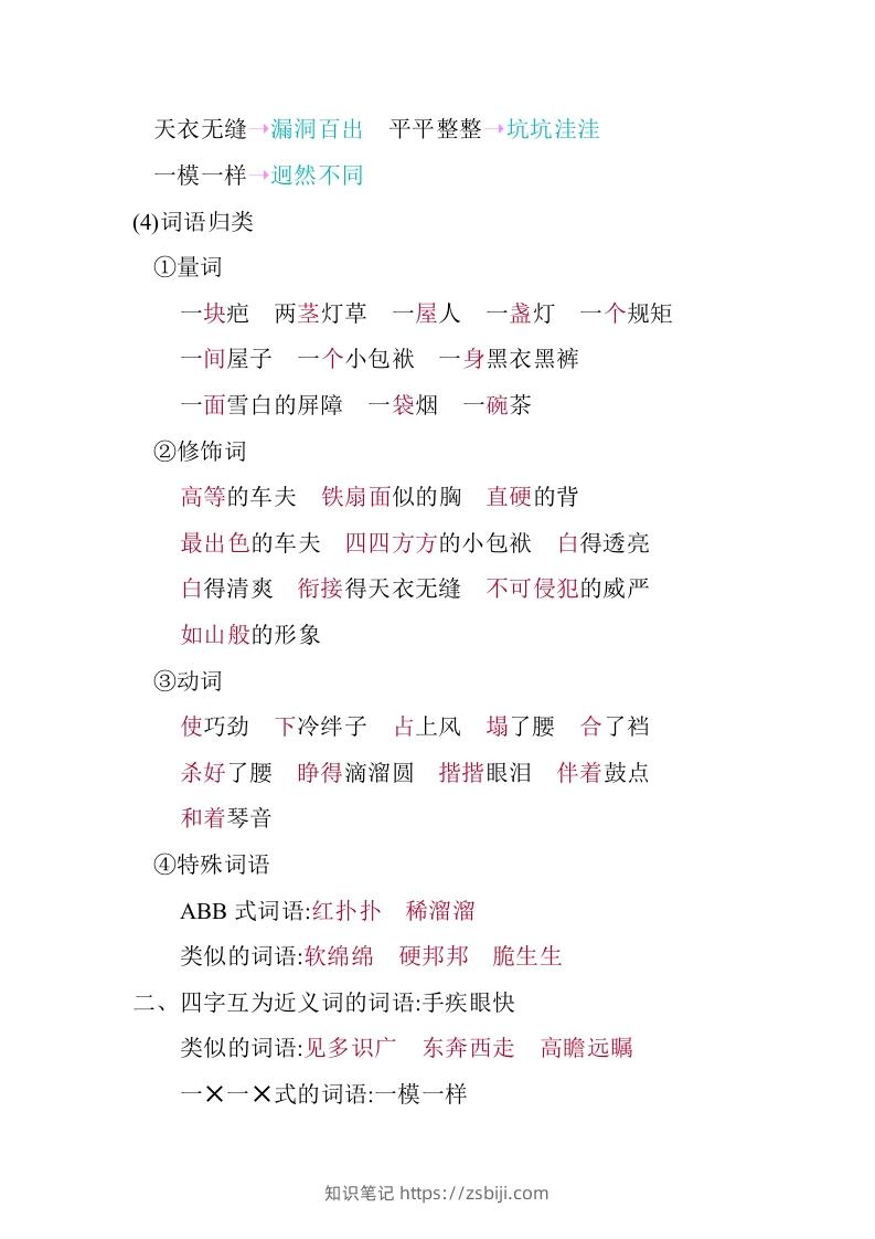 图片[3]-五年级语文下册第五单元知识小结（部编版）-知识笔记