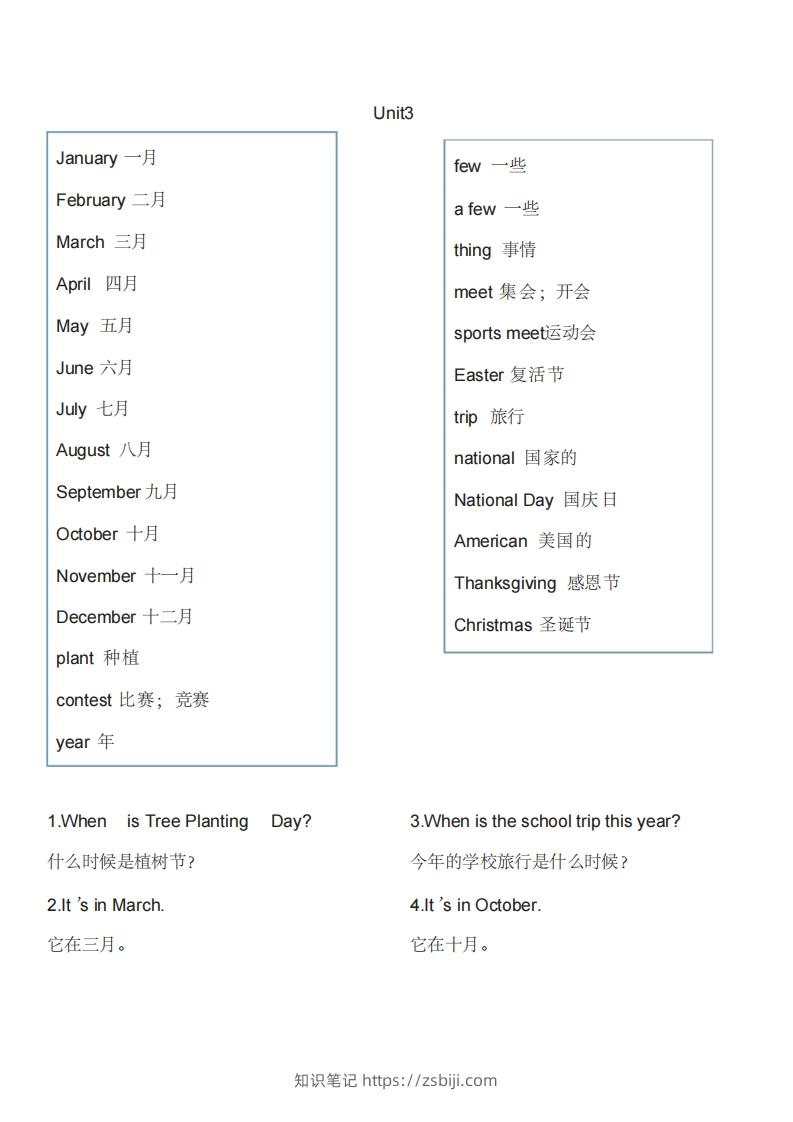 图片[3]-五年级英语下册单词表1（人教PEP版）-知识笔记
