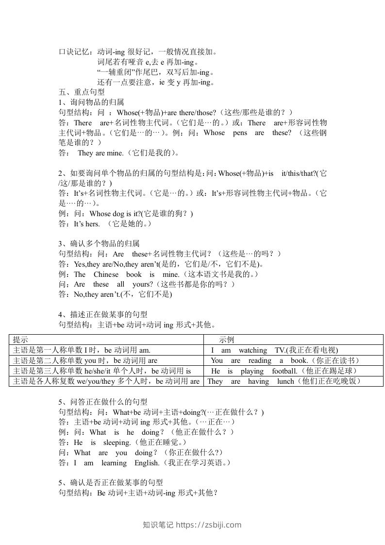 图片[2]-五年级英语下册Unit5单元知识梳理（人教PEP版）-知识笔记