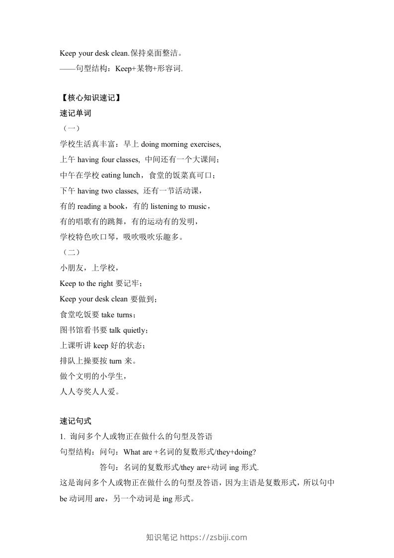 图片[2]-五年级英语下册单元知识梳理-Unit6Workquietly（人教PEP版）-知识笔记