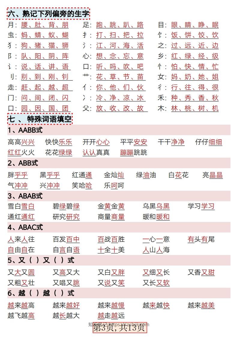 图片[3]-★3.9新版一年级语文下册全册重点知识总结-知识笔记
