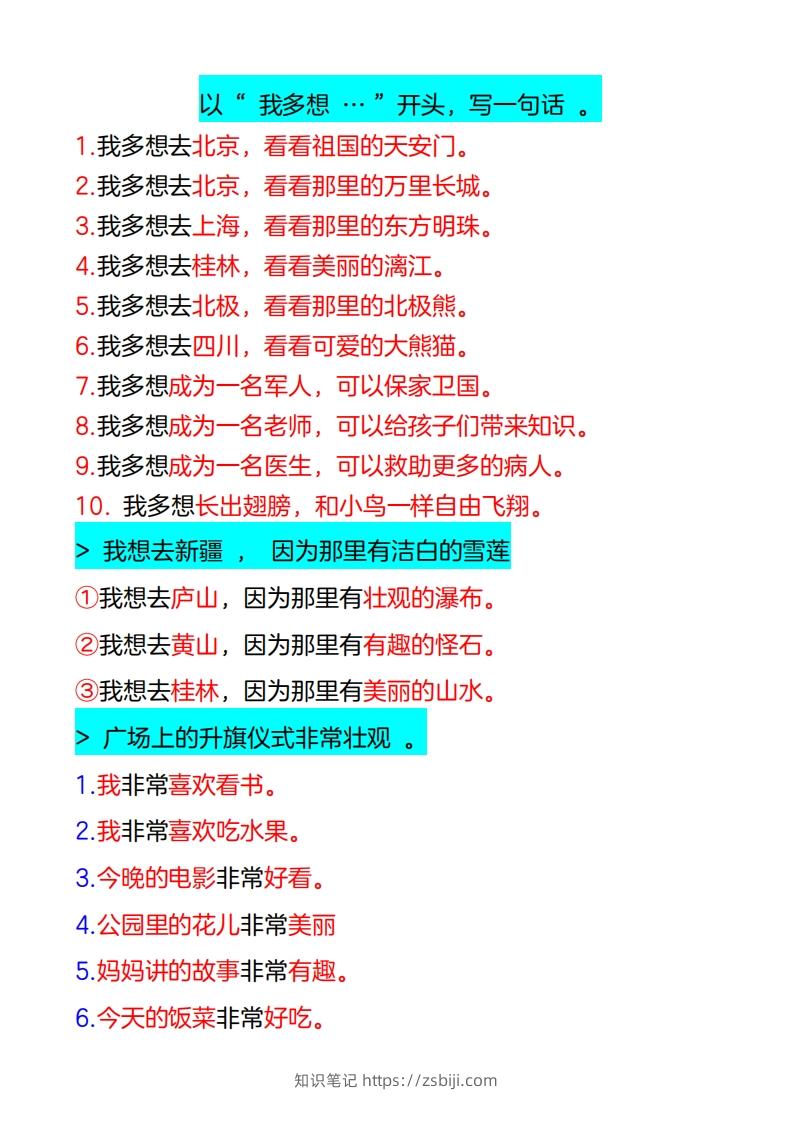 图片[3]-4_一年级下册仿写句子-知识笔记