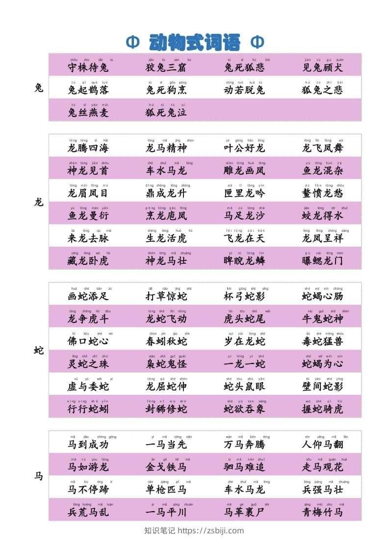 图片[2]-6动物式词语(1)-知识笔记