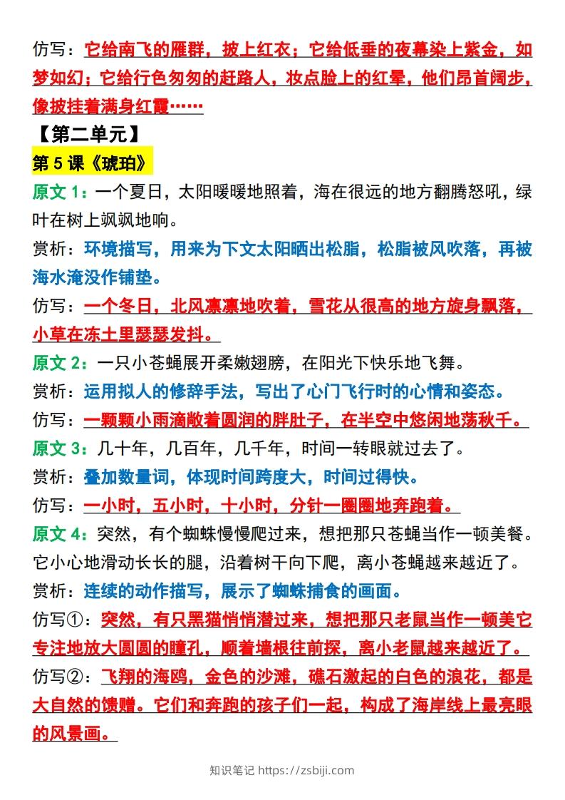 图片[3]-四年级下册语文必考重点句子仿写-知识笔记