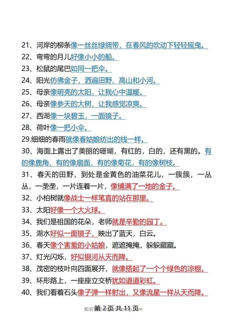 图片[2]-二年级语文下册仿写汇总1-知识笔记