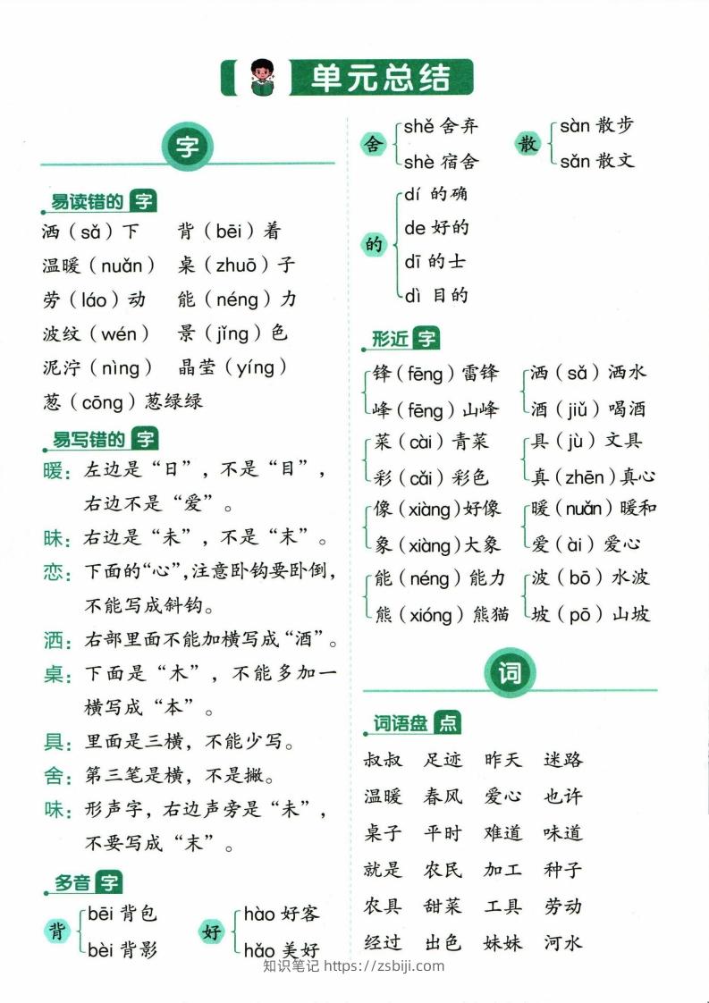 图片[3]-❤二年级下册语文单元总结-知识笔记