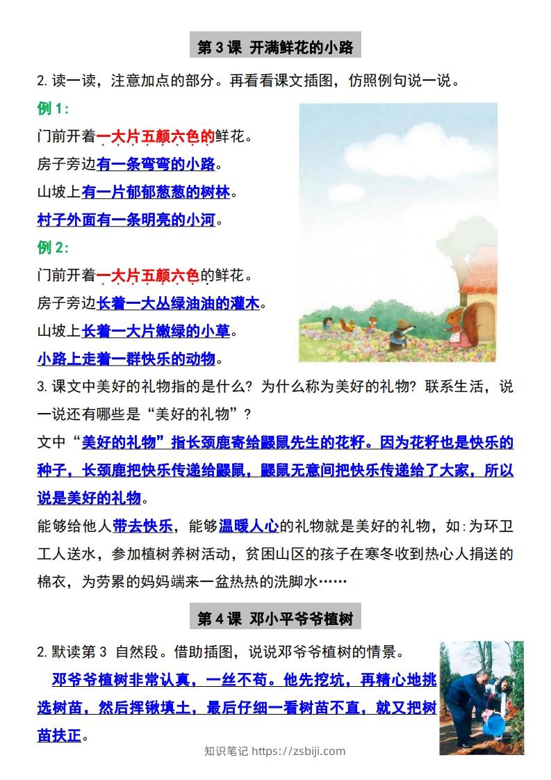 图片[2]-二年级下册语文必备课后练习题参考答案-知识笔记