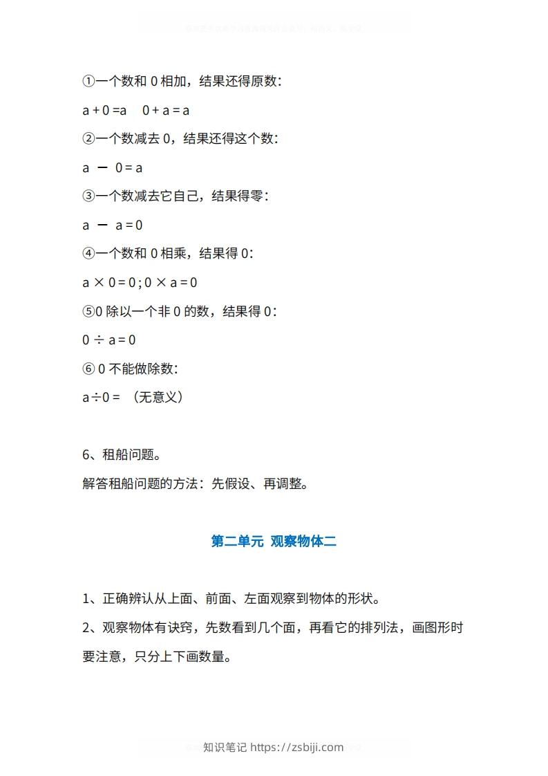 图片[3]-人教版4年级数学下册知识点1-4单元-知识笔记
