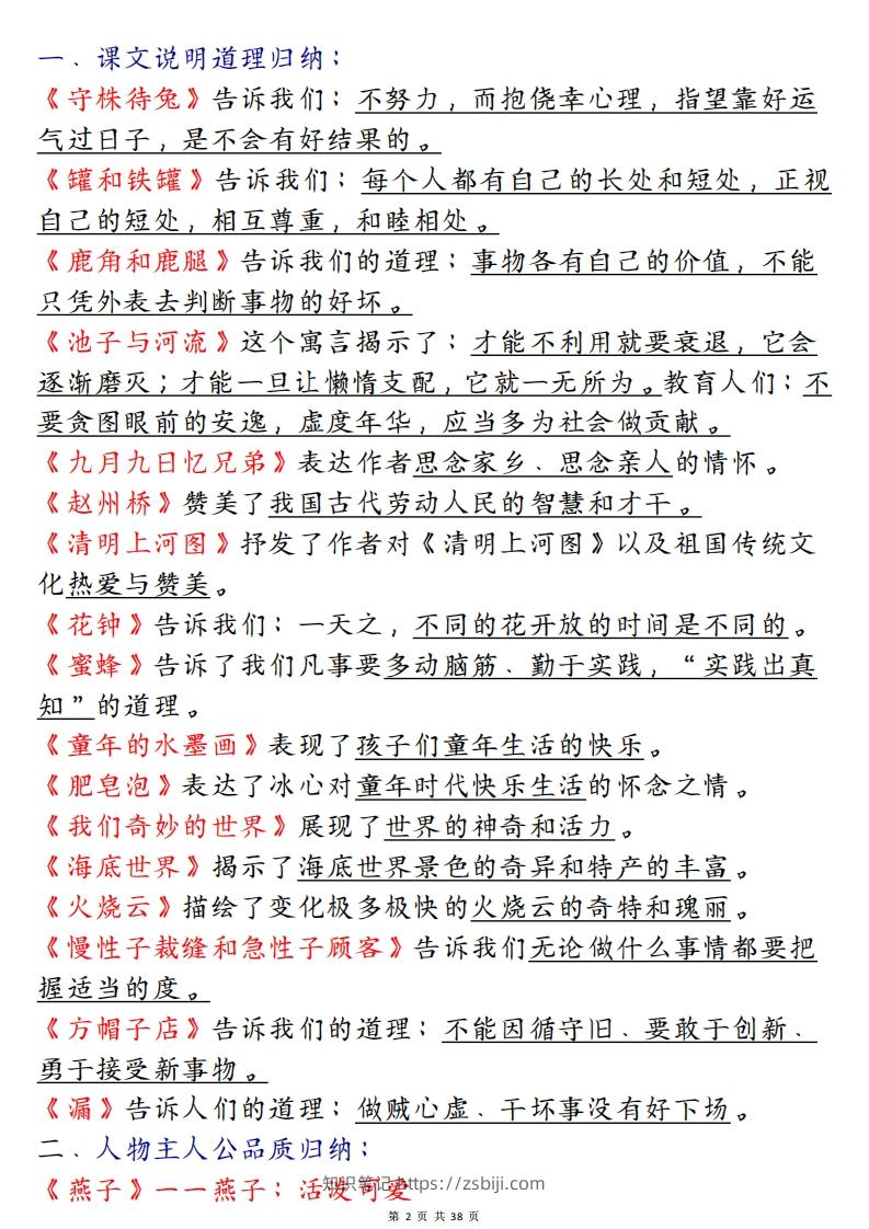 图片[2]-期末复习重点知识汇总三下语文-知识笔记