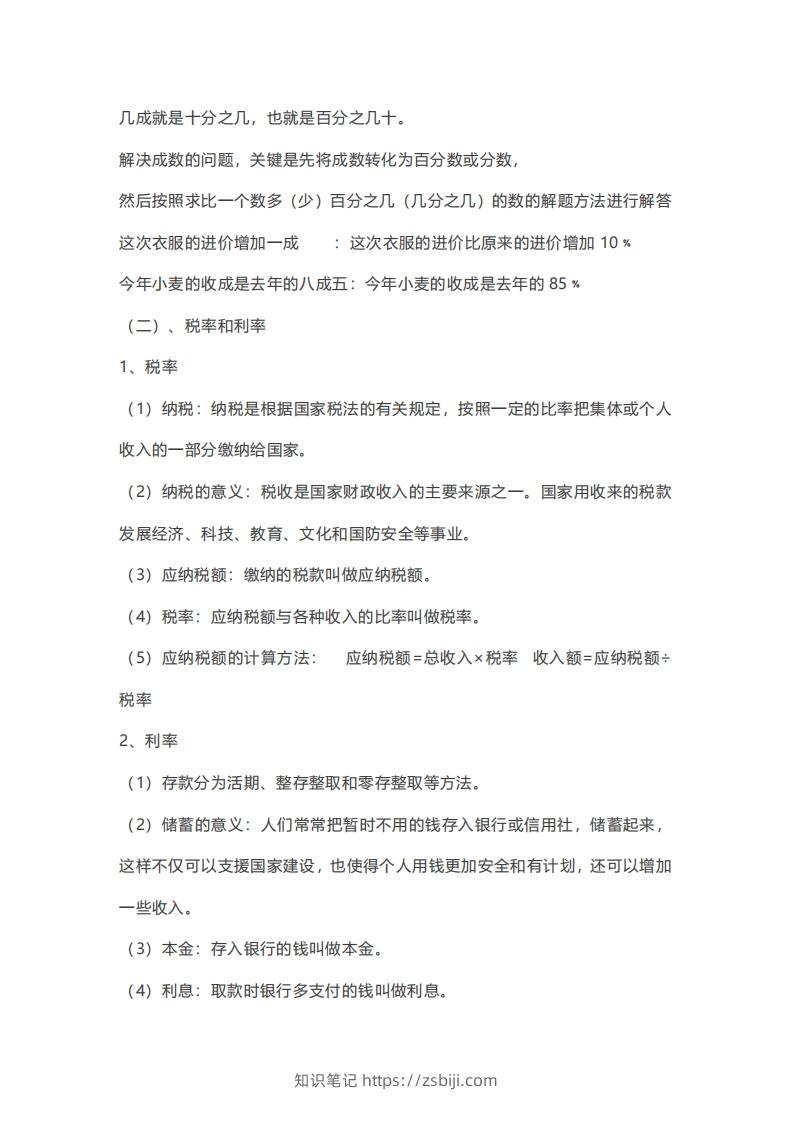 图片[2]-六年级下册数学必背知识点汇总-知识笔记