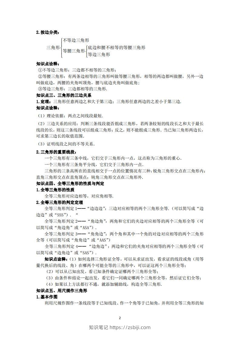 图片[2]-鲁教版数学七年级上册知识点汇总-知识笔记