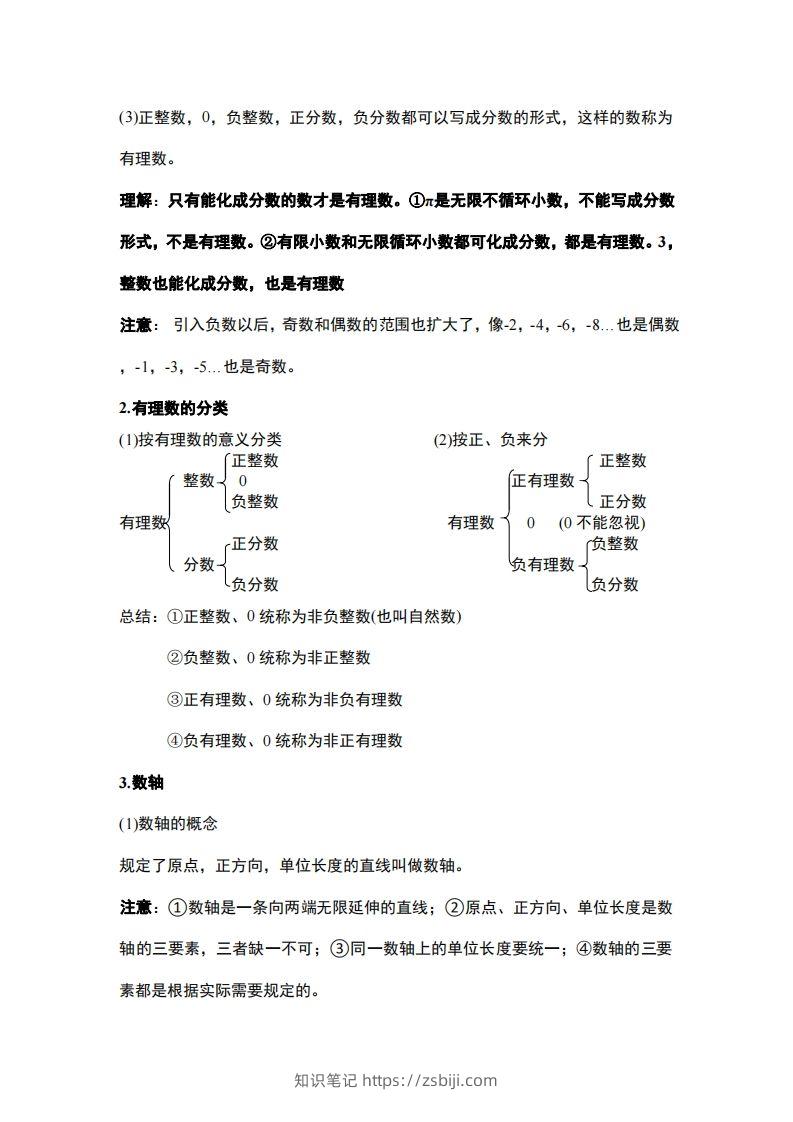 图片[2]-1..人教版七年级上册数学知识点总结-知识笔记