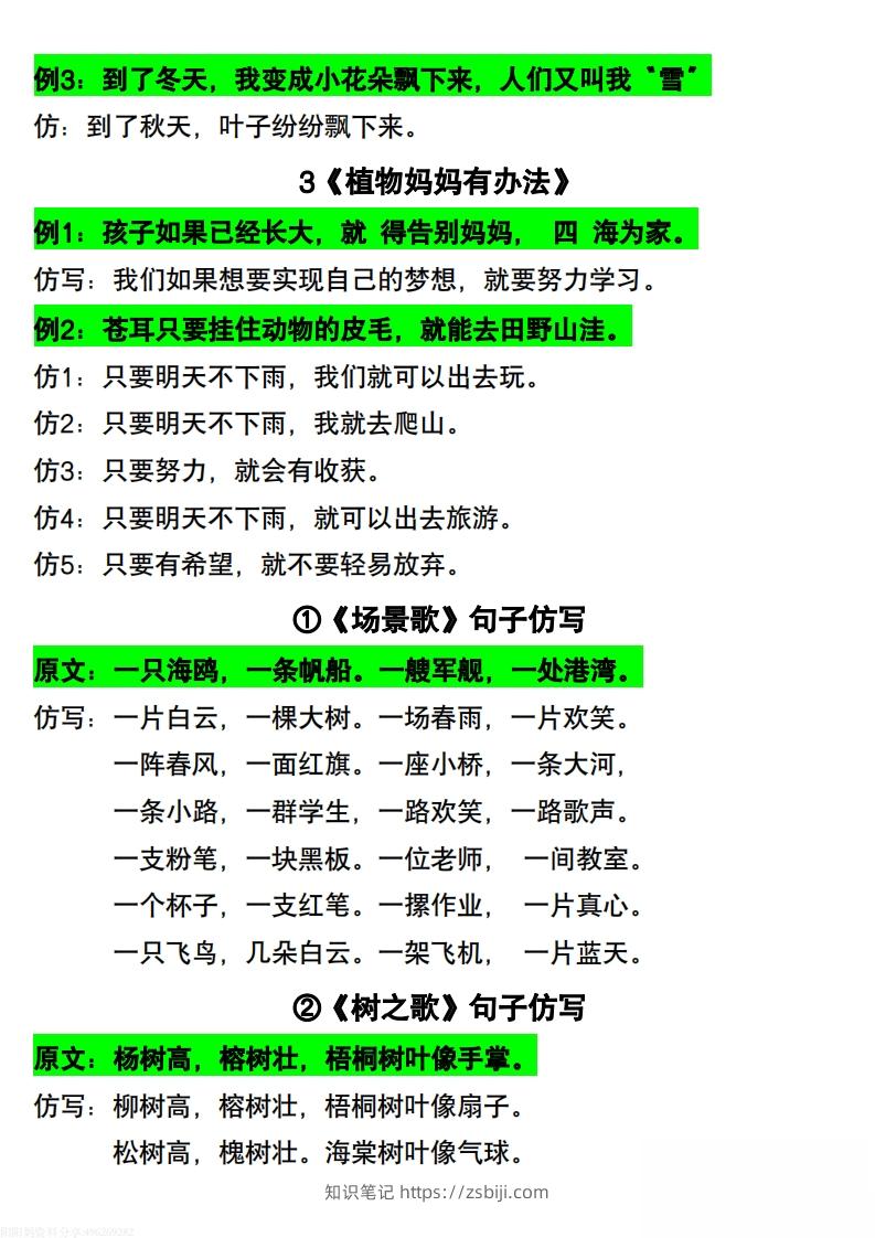 图片[2]-【常考重点仿写句子】二上语文-知识笔记