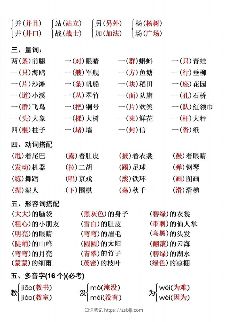图片[2]-二上语文单元重点预习-知识笔记