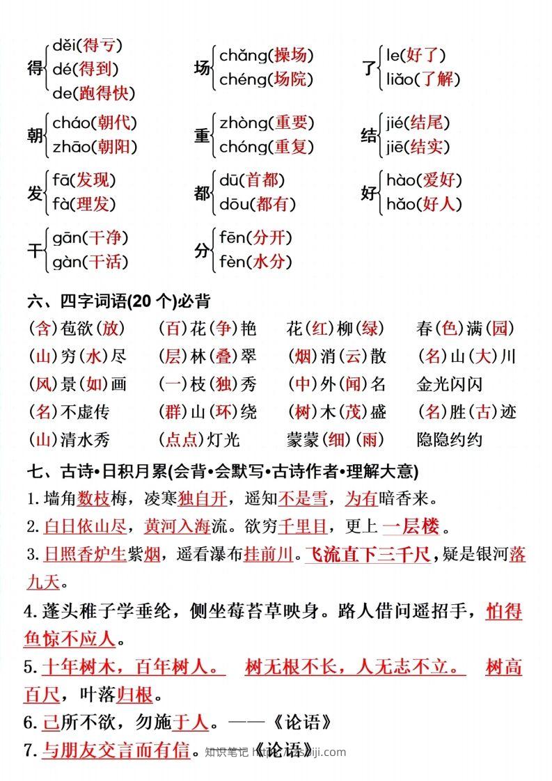图片[3]-二上语文单元重点预习-知识笔记