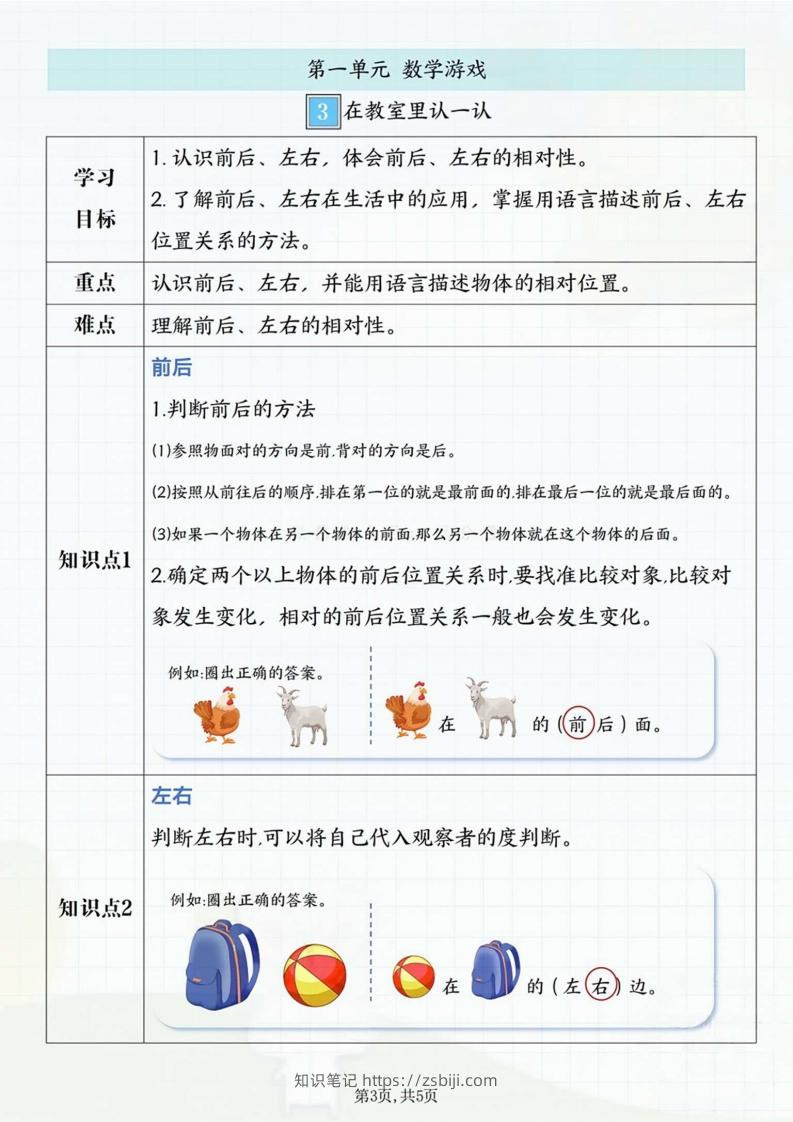 图片[3]-一年级上册数学重点知识汇总-知识笔记