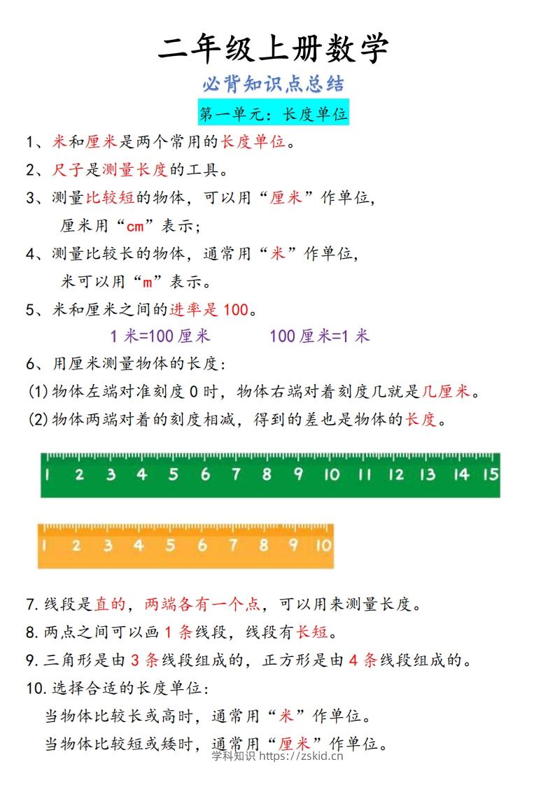 图片[3]-【二上】数学必背汇总-知识笔记