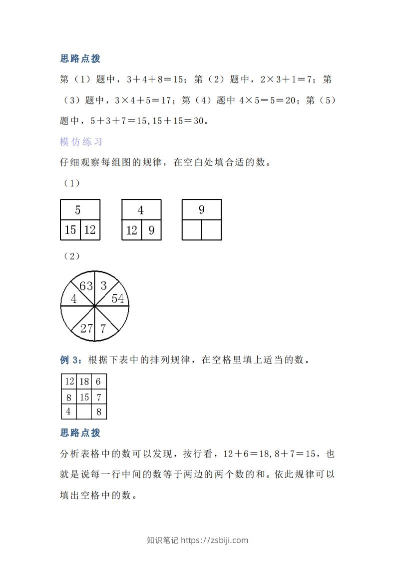 图片[3]-小学六年级上册数学找规律专项练习题-知识笔记