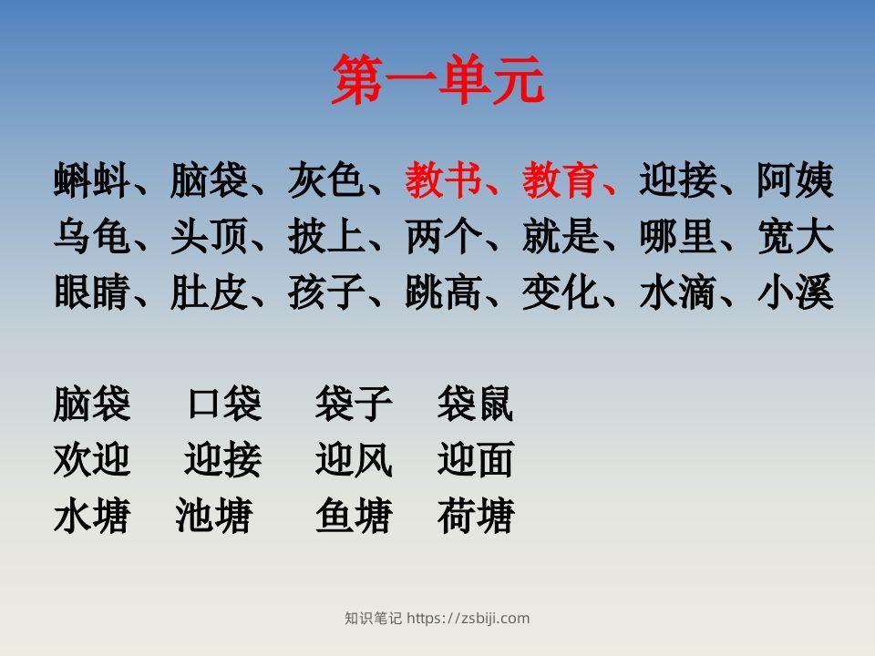 图片[2]-二上语文期末复习重点课件PPT-知识笔记