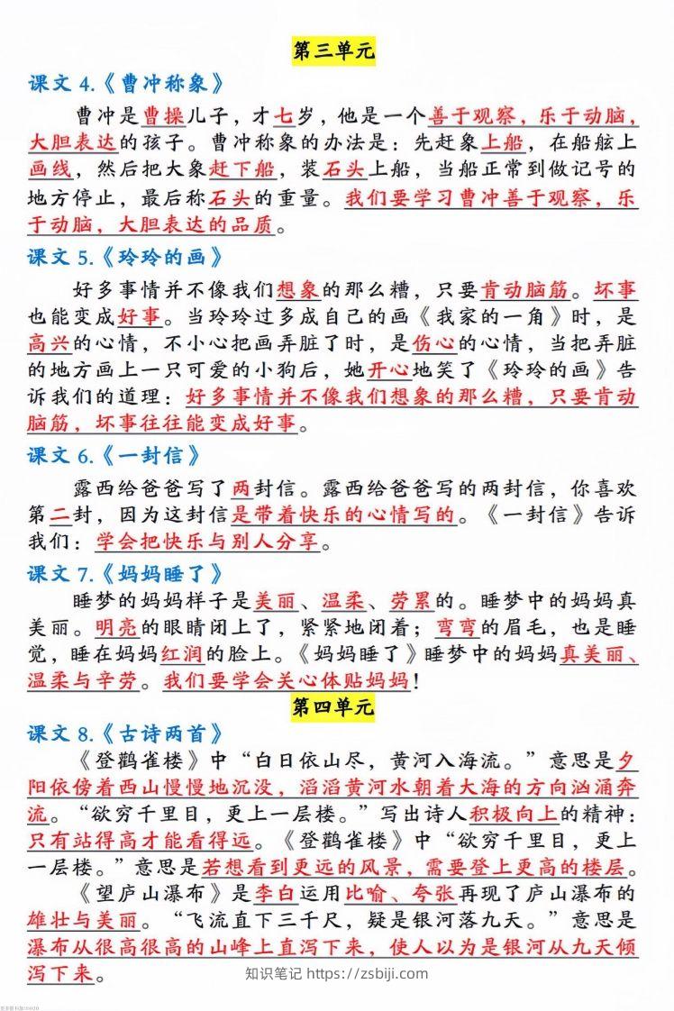 图片[2]-二年级语文上册中心思想汇总(1)-知识笔记