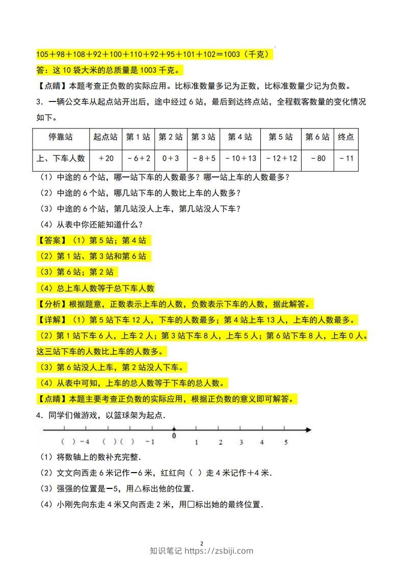图片[2]-五上苏教版数学【24秋-期中复习专项（答案）】-知识笔记