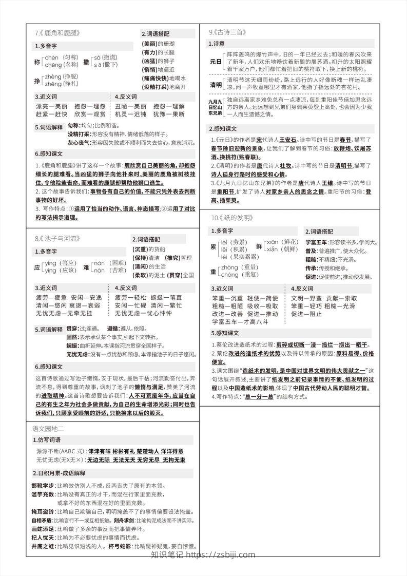 图片[2]-【语文寒假预习】三年级下册写字表课课贴（第二版）-知识笔记