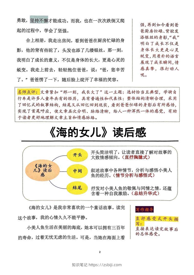 图片[2]-25年五年级下册语文同步单元习作范文-知识笔记
