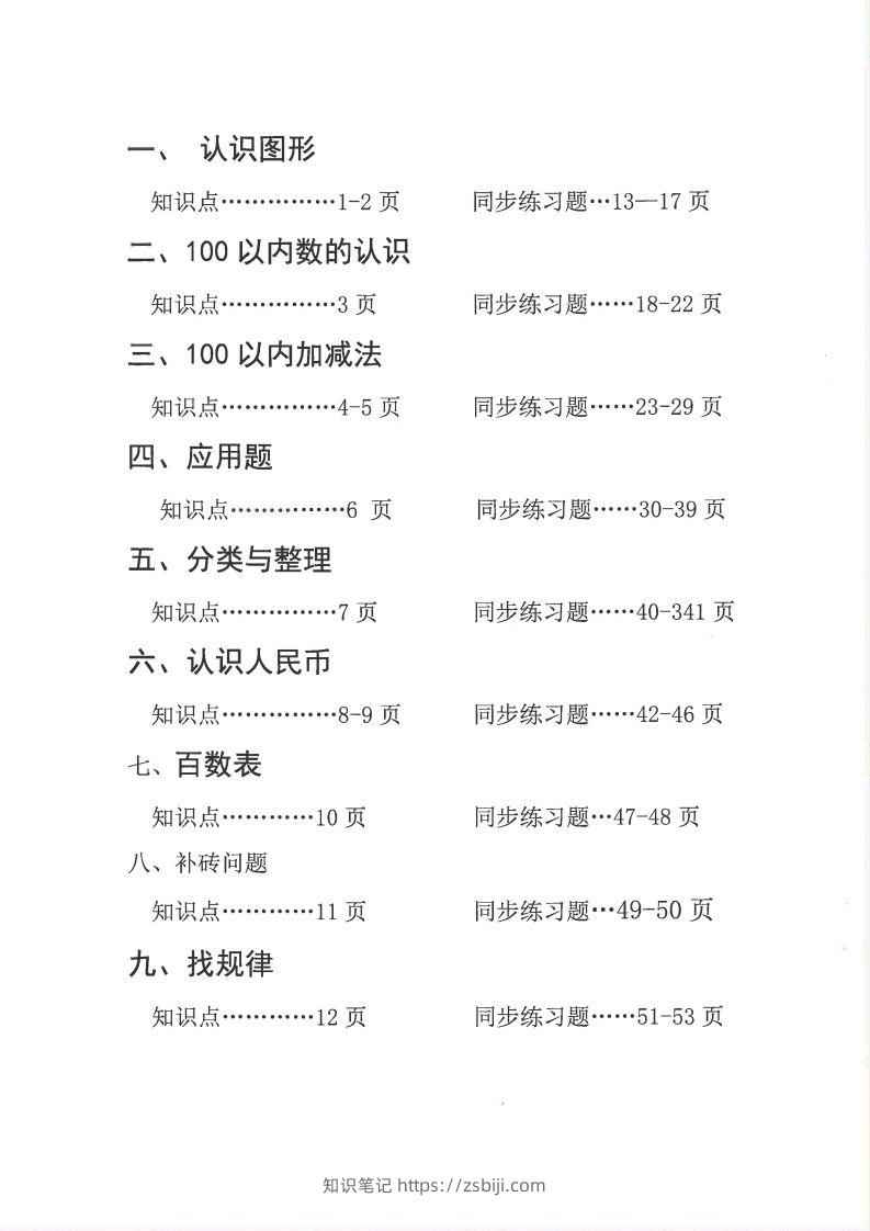图片[2]-2015新一年级下册数学九大专项合集-知识笔记